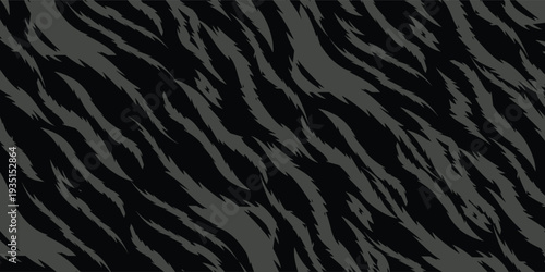 Abstract black and grey zebra stripes pattern animal print texture.