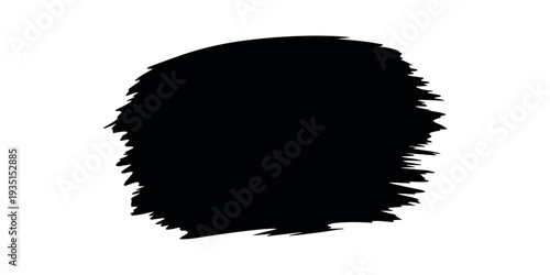 Black brush stroke on white background 1