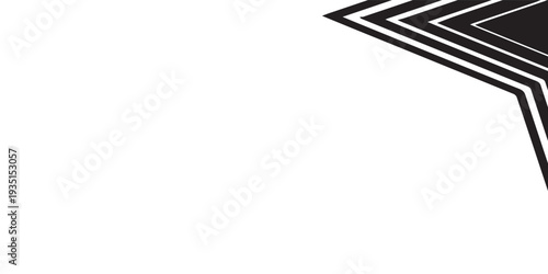 Abstract geometric black and white lines forming a dynamic pattern.