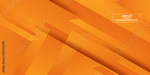 Orange abstract background with geometric diagonal pattern design. Design concept of overlapping paper-cut style elements. Vector eps10.