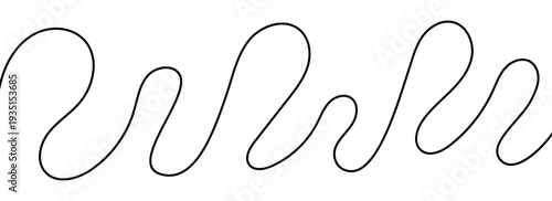 Single squiggle cable with playful loops and gentle overlaps.