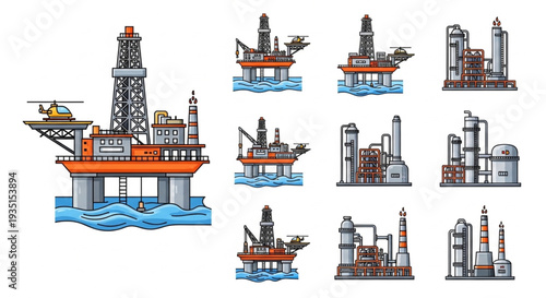 Oil Rig Platform Drilling Equipment.