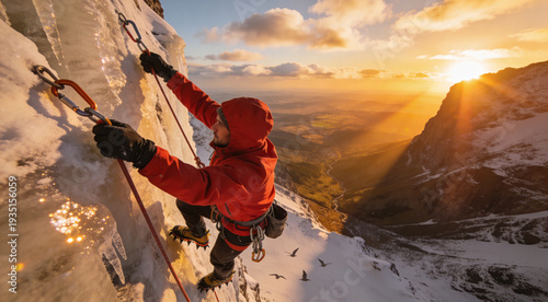 Climber on a rock