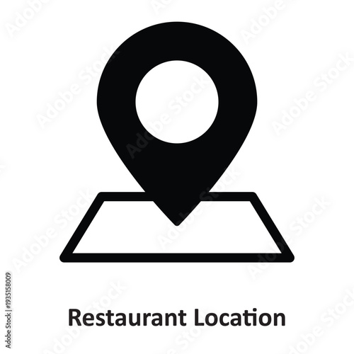 Restaurant Location Vector Icon which can easily modify or edit