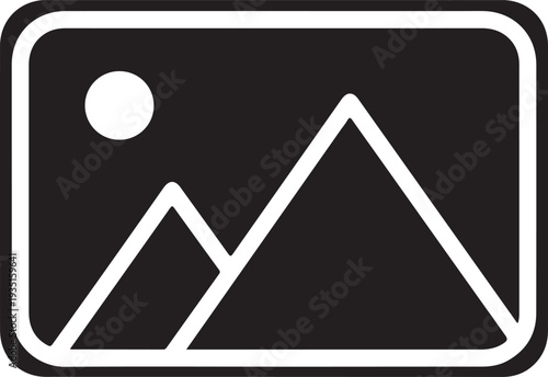 A black and white vector silhouette of an image