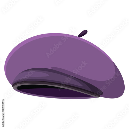 Artist hat headwear vector illustration creative fashion design element ideal for painter costume art theme and stylish accessory artwork