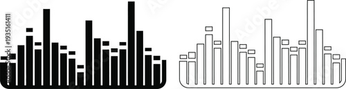 Black and white bar chart comparison