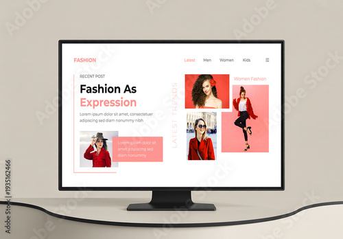 Realistic Desktop Screen Mockup