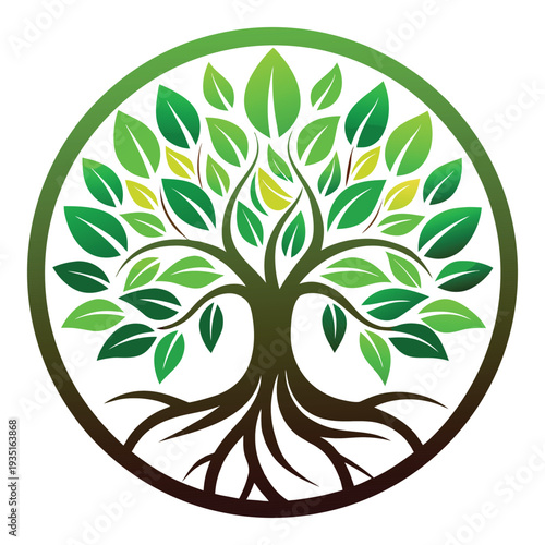Arbor Day Tree of Life Logo Vector
