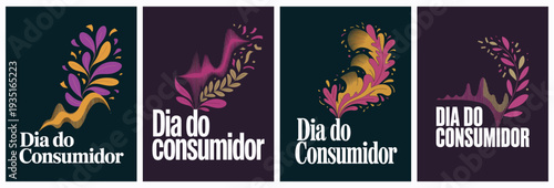 Dia do Consumidor with Floral and Elegant Design Elements