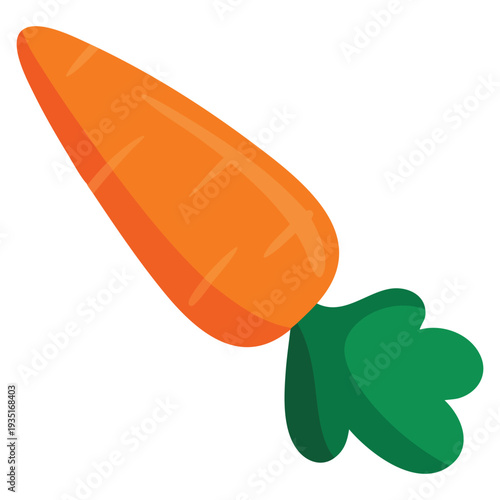 Child care product themed fresh carrot in cartoon vector style highlighting pediatric dentistry and healthy food concept for educational design