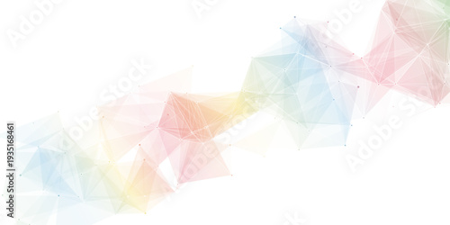 gradient network futuristic connection technology background with dots and line polygon shape. Structure molecule and communication. Template for science and technology presentation, Vector design.