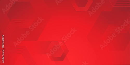 Abstract background with red stoke hexagon. abstract digital hi tech concept background technology. Perfect for showcasing food or for use in kitchen and dining-related design, vector illustration.