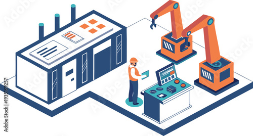 Artificial Intelligence and Robotic Automation Concept  for Business