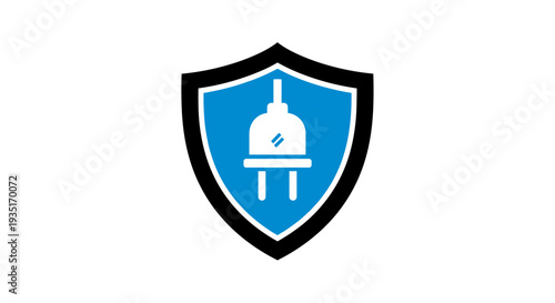 Blue Shield with White Lock Icon.