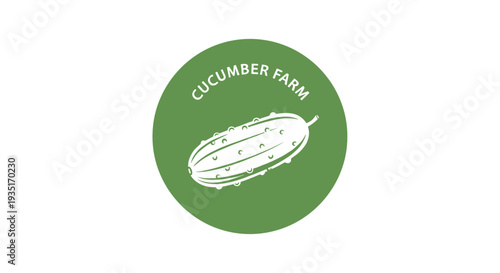 Cucumber Farm Logo Design Element.