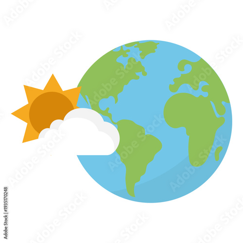 Earth Weather Icon Illustration