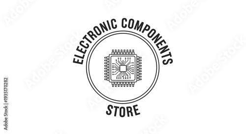 Electronic Components Store Logo Design.