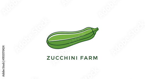 Green Zucchini Vegetable Illustration Design Element.