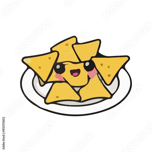 Cute Nacho Chips Character