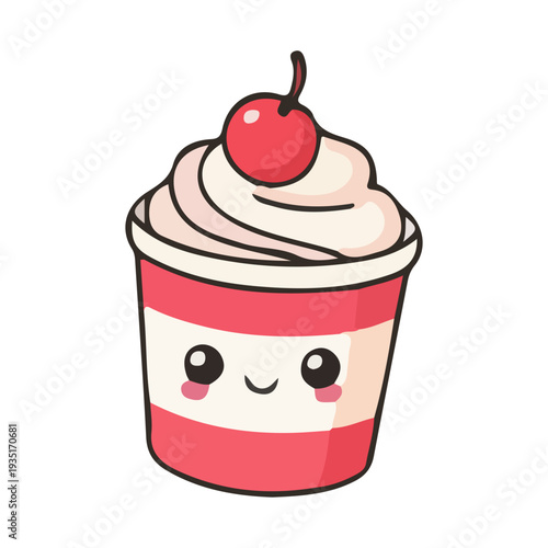 Cute Kawaii Ice Cream Cup