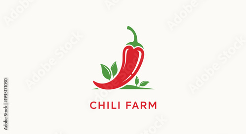 Red Chili Pepper Logo Illustration Design.