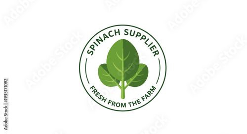 Spinach Leaves Logo Design Element.