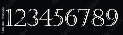 set of creative number 1 to 9 logo designs. abstract number design vector illustration