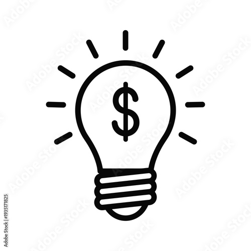 Creative illustration of a light bulb symbolizing a money-saving idea or financial innovation