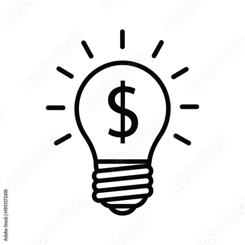 Creative illustration of a light bulb symbolizing a profitable business idea