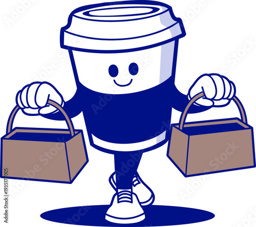 illustration concept for coffee shop and pastry