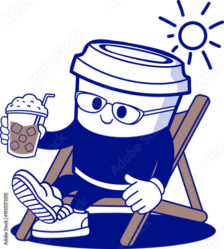 illustration concept for coffee shop and pastry