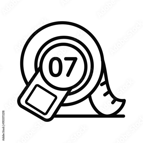 Magnifying glass inspecting a document with the number 07 highlighted