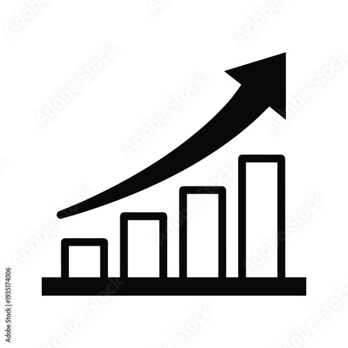 Graphic illustrating upward growth and increasing success over time