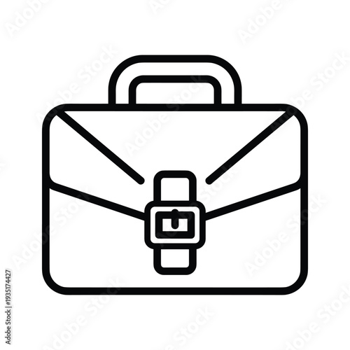 A stylish wristwatch attached to a briefcase with a simple and elegant design.