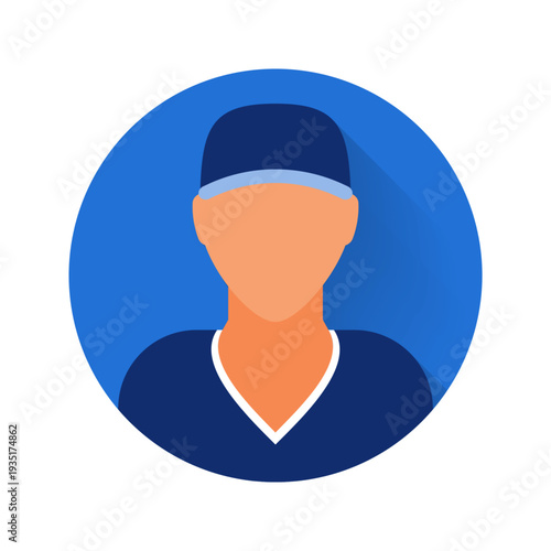Flat modern minimal avatar icon. Business concept, global communication. Web site user profile. Social media, network elements