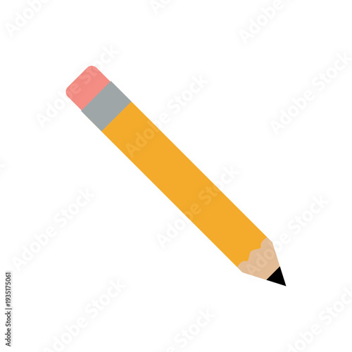 Yellow Pencil Icon Isolated