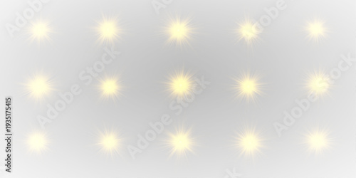 A playful set of bright suns shines across a cheerful abstract background. Glowing rays and soft gradients create warmth, depth, and lively visual energy.