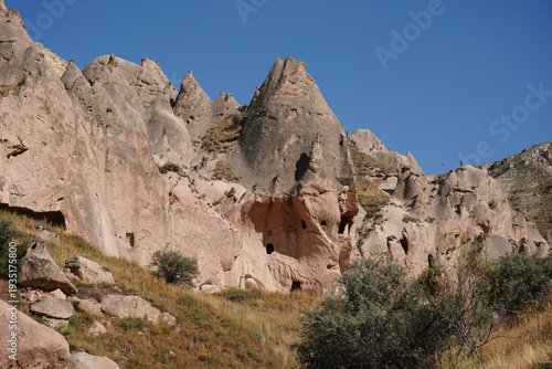 Rock Formations in Zelve Valley, Nevsehir, Turkiye