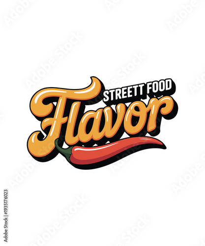 Street Food Flavor Retro Typography Hot Dog T Shirt Design