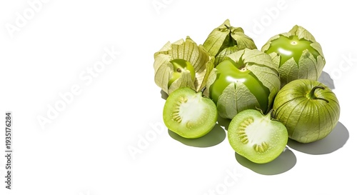 Wallpaper Mural Fresh Green Tomatillos - A Vibrant Display of Mexican Cuisine Ingredients. Torontodigital.ca