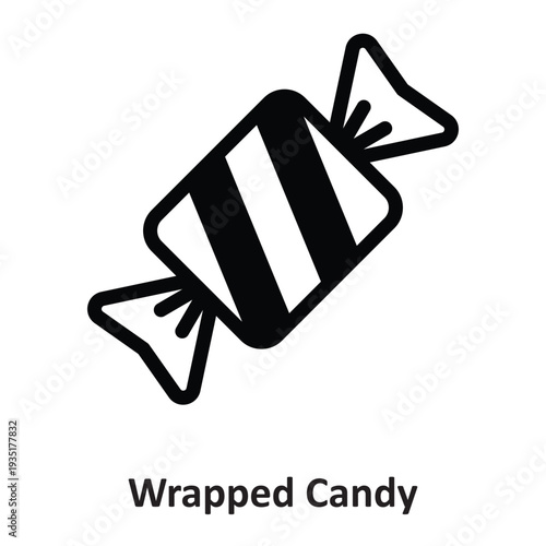 Wrapped Candy Vector Icon which can easily modify or edit