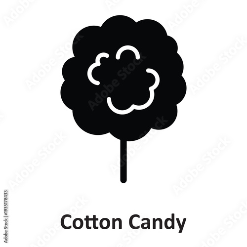 Cotton Candy Vector Icon which can easily modify or edit