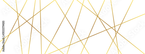 Luxury diagonal gold line pattern. Chaotic random mesh abstract geometric bg.