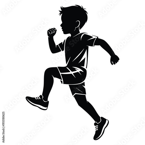 Child running and jumping kid in motion expressing energy and playfulness young boy with enthusiasm elementary school child active lifestyle illustration