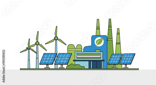 Renewable Energy Power Plant Facility.