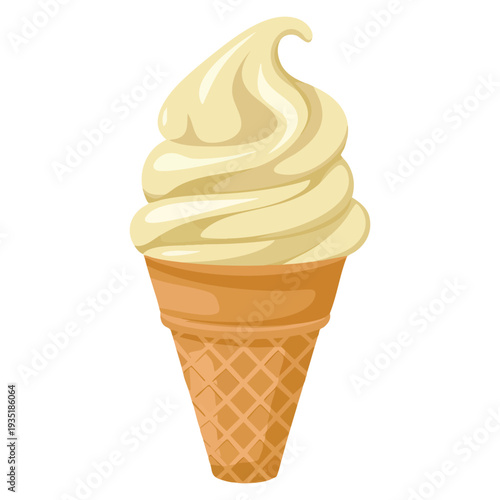Delicious ice cream isolated vector illustration design element ideal for sweet dessert branding menu decoration and tasty food concept projects