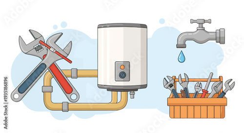 Water Heater Plumbing Tools Faucet Repair.