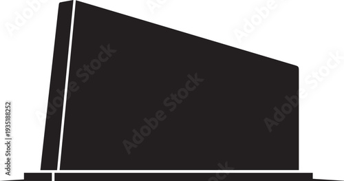 Modern architectural monument silhouette vector illustration on transparent background