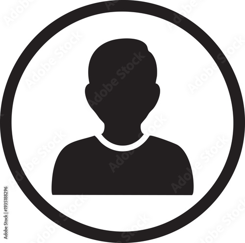 Black and white of a person in a circle silhouette 2